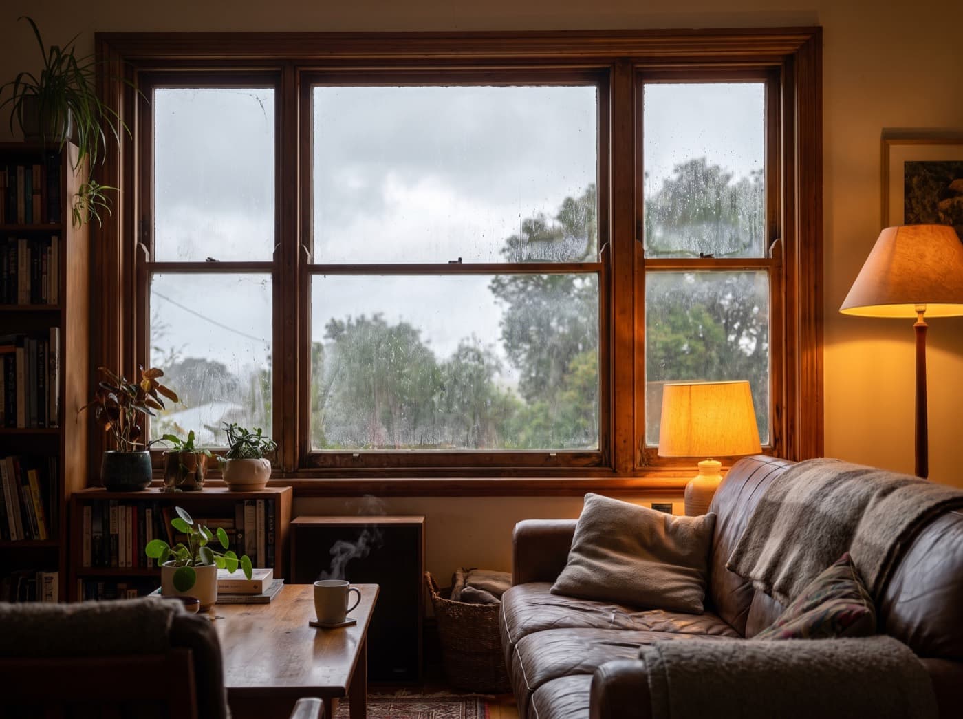 Interior Windows — before and after — before
